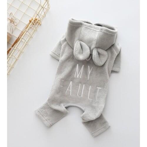 Autumn Clothes Pet Dog Sweatshirt Hoodie Cute Small Dog Coat Pet Clothing Fleece Clothing for Cats Dogs Cartoon Bear Style Cloth