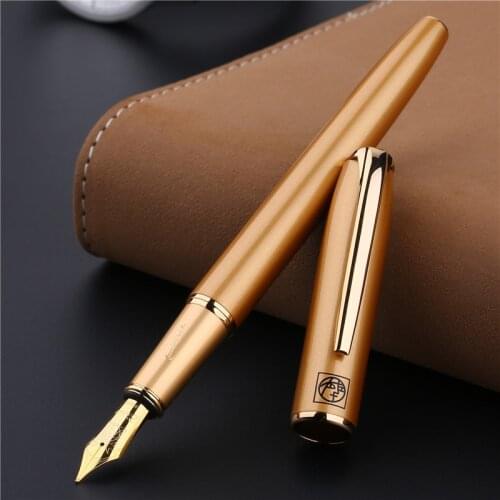 Picasso 916 Top Quality Champaign Gold School Office Fountain Pen 0.38mm/ 0.5mm Nib Best Gift Ink Pen Stationery Supplies
