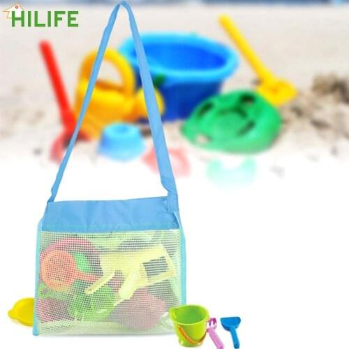 Beach Mesh Sand Toy Bag Home Mesh Laundry Pouch S/L Portable Beach Storage Bag Multifunction Large Capacity Bag Kid