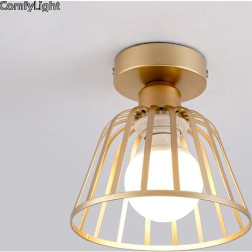 Retro Iron Gold Ceiling Light home Decor indoor bedroom Corridor kitchen bedside atelier Bar Coffee Shop lighting fixture lamp