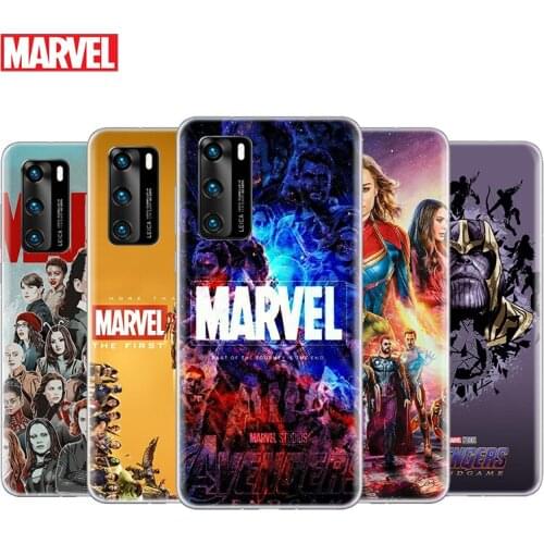 Transparent Cover Marvel Avengers Assemble For Huawei P40 Lite E P30 P20 P10 P9 P8 Pro Plus Lite mini 2019 Phone Case