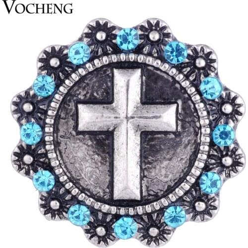 Vocheng Ginger Snap with 3 Colors Stones 18mm Vintage Button Charms Vn-1023