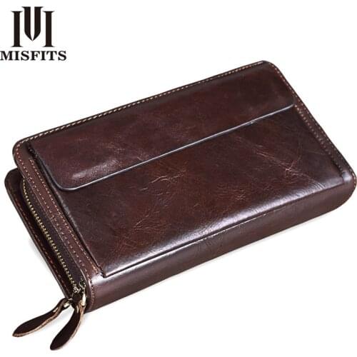 Quenya men clutch wallets genuine leather brand designer vintage long wallet card holder male large purse cell phone clutch bag