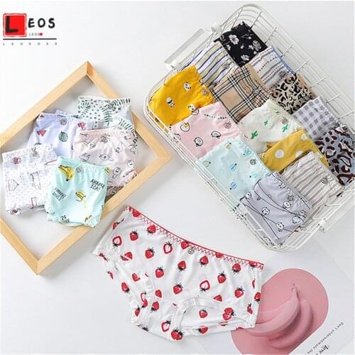 Sexy Cartoon Women Panties Ice Silk Breathable Underwear for Teens Girls Cute Printing Triangle Briefs Fashion Underpants
