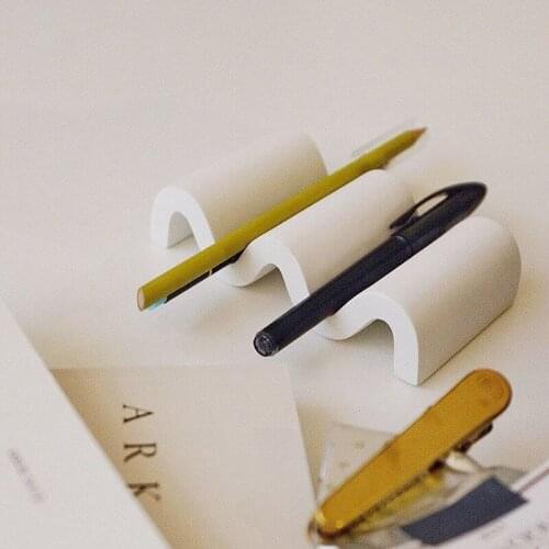 Concrete Silicone Mold Wave Line Design Pen Holder Soap Tray Clay Cement Plaster Tray Mold