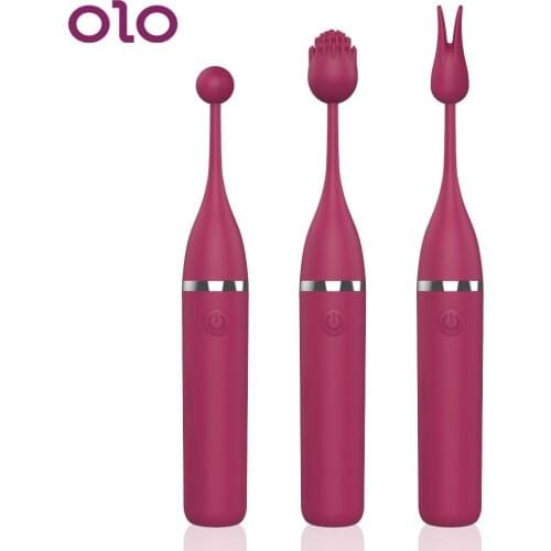 OLO Female Masturbator G Spot Clitoris Stimulator 3 Heads Clit Nipple Vibrator Sex Toys for Women High Frequency Vibrators
