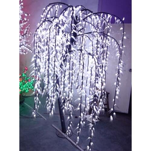 LED Willow Tree Light 1152pcs LEDs 2m/6.6FT white Color Rainproof Indoor or Outdoor Use fairy garden Christmas Decoration