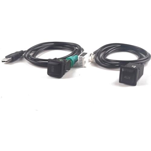 USB AUX Switch Cable Harness RCD510 RCD300+ For VW For Golf MK6 For Jetta MK5 For Sagitar For Polo
