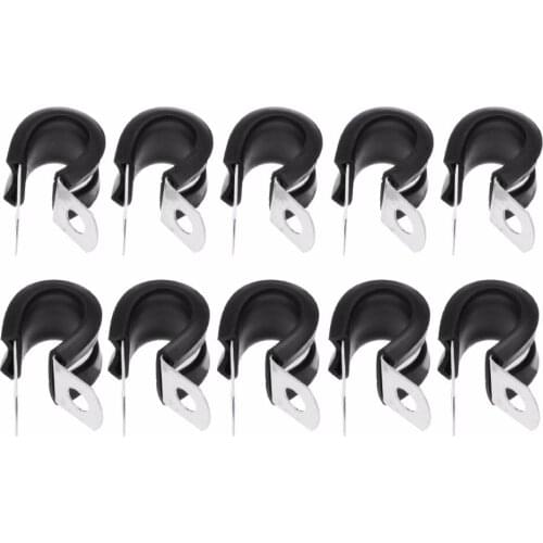 High Quality 10pcs/set P Clips Cable Mounting Hose Pipe Clamp Bracket Stainless Steel Mayitr Hot Selling