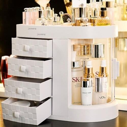 European-style Cosmetic Drawer Type Storage Box Desktop Dust-proof Lipstick Makeup Rack Household Bathroom Perfume Mask Holders