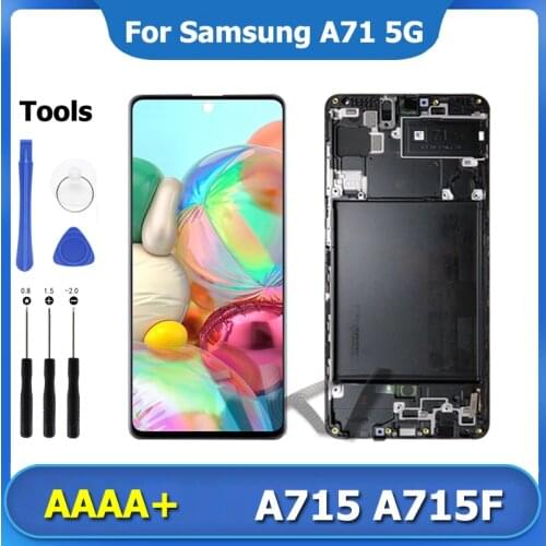 A71 2019 A715 LCD Display Touch Screen For Samsung Galaxy A715 Touch Screen Digitizer Assembly Super AMOLED Pantalla SM-A715F/DS