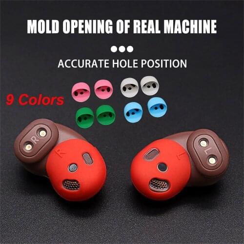 1Pair Soft Silicone Earbuds Cover Candy Color Headset Protective Sleeve Replacement Eartips Ear Cap For Samsung Galaxy Buds Live