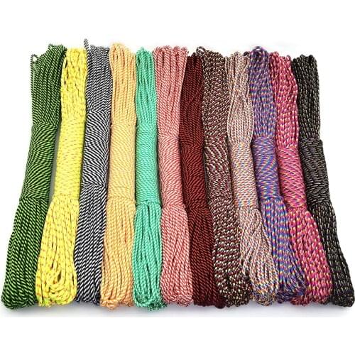 100meters 3mm Cord Rope Parachute Lanyard Rope For Climbing Survival Equipment Paracord Bracelet Mask Lanyards Paracord Bracelet