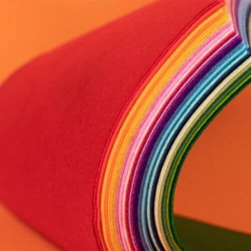 40pcs/set Non-Woven Polyester Cloth For Sewing Doll DIY Bundle Home Decor Colorful Sewing Tools Supplies Felt Fabric