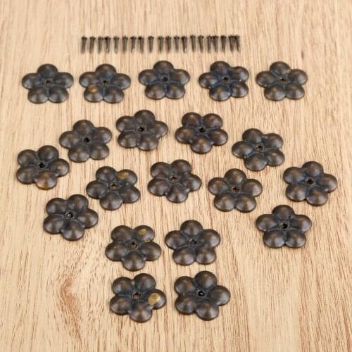 New 50Pcs Antique Furniture Upholstery Nail Tachas Jewelry Gift Case Box Door Sofa Decorative Tack Stud Pushpin Home Decor 19mm