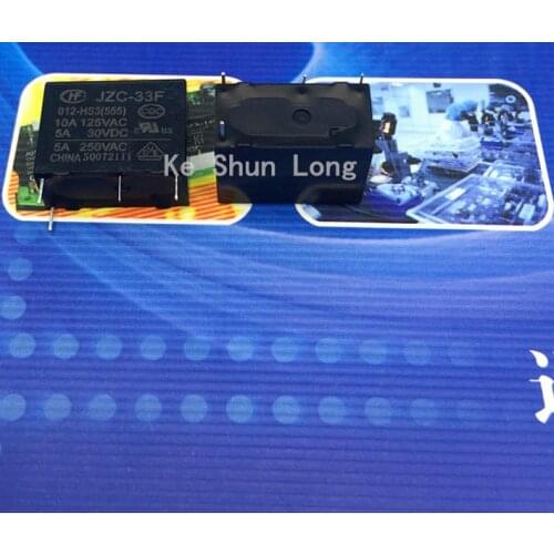 Free shipping lot(10pieces/lot)100%Original New HF33F-012-HS JZC-33F-012-HS HF33F-012-HS3 JZC-33F-012-HS3 4PINS 5A 12VDC Relay