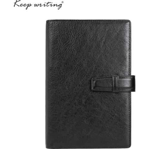 A6 Genuine leather notebook 45 sheets 100gsm paper lined pages stationery small agenda Journal notes real leather durable