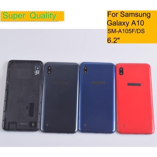 10Pcs/Lot For Samsung Galaxy A10 A105 A105F SM-A105M/DS Housing Back Cover Case Rear Battery Door Chassis Housing Replacement