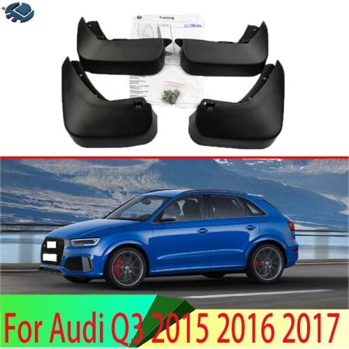 For Audi Q3 2015 2016 2017 4PCS Mud Flaps Splash Guards Fender Mudguard Kit Mud Flap Splash Guards Mudguard Car styling