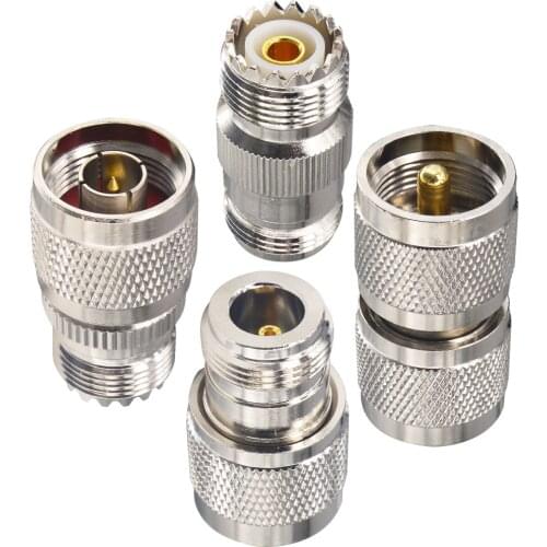 RF Coaxial Adapter Connector Kit N Male/Female to UHF PL-259 SO-239 M/F Straight Adapter