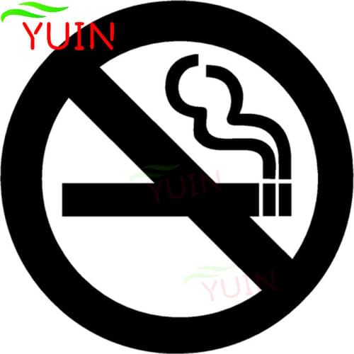 No Smoking Round Sign Car Sticker Auto Accessories Fashion Body Window Decoration High Quality Waterproof Sunscreen Decal