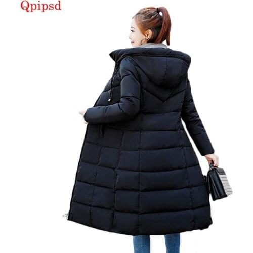 Plus Size 6XL Down Jackets 2019 Fashion Women Winter Coat Long Slim Thicken Warm Jacket Down Cotton Padded Jacket Outwear Parkas