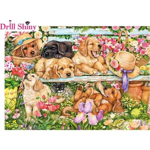 DIY 5D Full Diamond Mosaic dog Handmade Diamond Embroidery Pattern Square Diamond Painting Cross Stitch Kits
