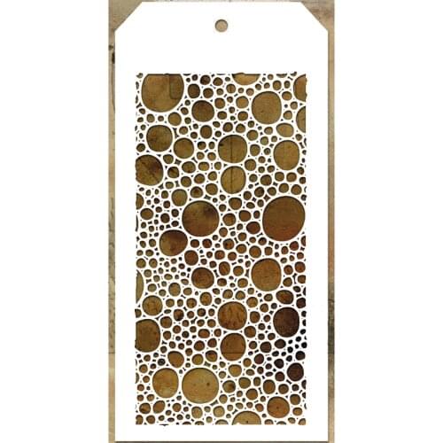 2021 New Label Tag Plastic Stencil For DIY Making Circle Pattern Background Scrapbooking Card Album No Metal Cututting Die Stamp