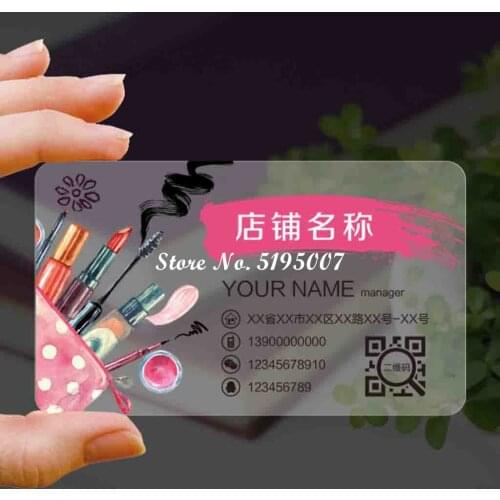 Wholesale custom card CR80 85.5*54MM pvc clear printing card plastic one side printed name business plastic transparent card