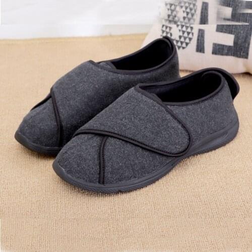 Diabetic Foot puffy shoes mesh single shoes wide feet fat men and women adjustable autumn and winter diabetes foot deformation