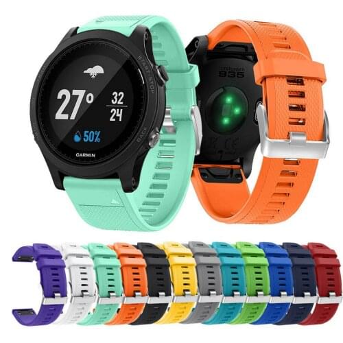 50pcs Soft Silicone Replacement wristband Watch Band bracelet strap for Garmin Fenix 5 For Smart Watch 22mm wrist band strap
