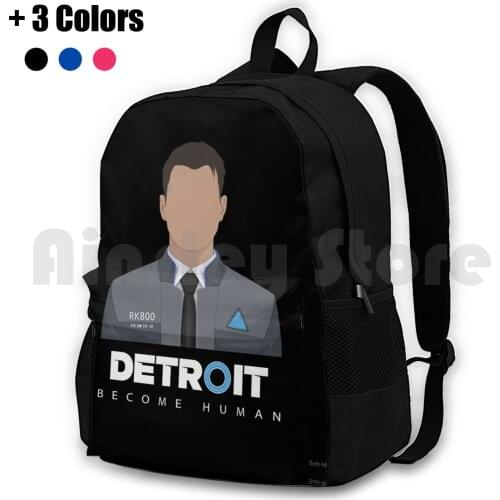 Detroit Become Human Outdoor Hiking Backpack Riding Climbing Sports Bag Connor Detroit Become Human Ps4 Video Game Vector Art