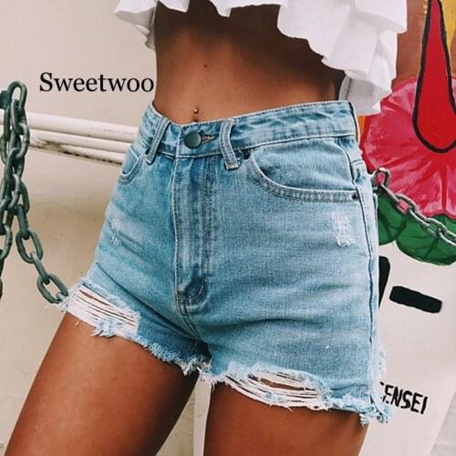 Womens Fashion Shorts Summer High Waisted Denim Shorts Jeans Women Short New Push Up Skinny Slim Denim Shorts