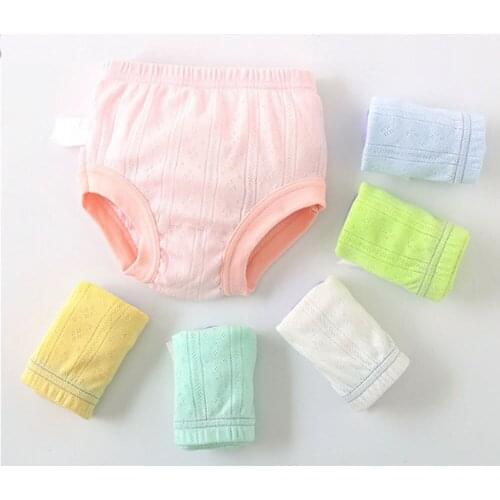 Baby Girls Pants Children Bread Breathable Mesh Clip pp Panties Girl Triangle Cartoon Shorts Cotton Panties