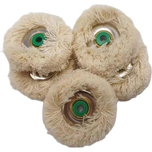 5Pcs Dental Laboratory Materials Latch Polishing Brush Wheel Rotary Tools Lab Cotton Buff 48mm Micro Motor Dentistry Odontologia