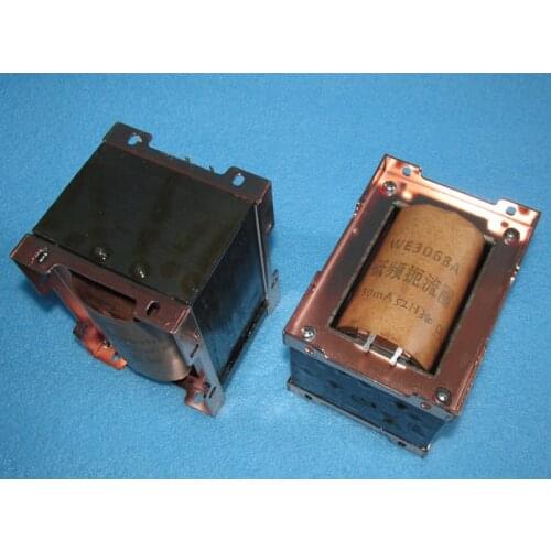 US WE West Electric 3068 iron core winding, 500mA 6.4H 49.8Ω, 150mA 52H 380Ω high current large inductor low frequency choke