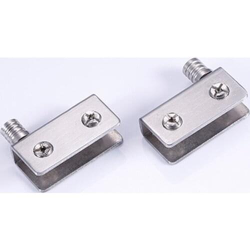 1/2/4pcs Stainless Steel for 5-8mm Glass Door Glass Pivot Clamps Door Hinges DIN889