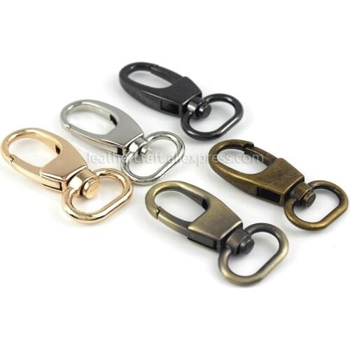 1pcs Metal Snap Hook Trigger Clips Buckles Oval Ring for Leather Strap/ Belt Keychain Webbing Pet Leash Hooks 5 Colors