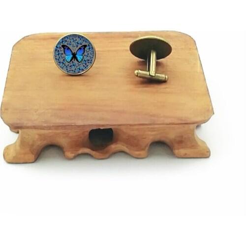 2019 New Fashion Popular Blue Butterfly High Quality Cufflinks