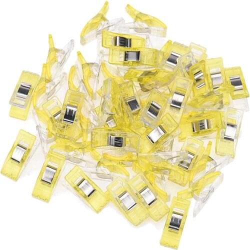 50 PCS Clear Sewing Craft Quilt Binding Plastic Clips Clamps Pack Does Not Damage Fabric Crafts Home DIY Accessories