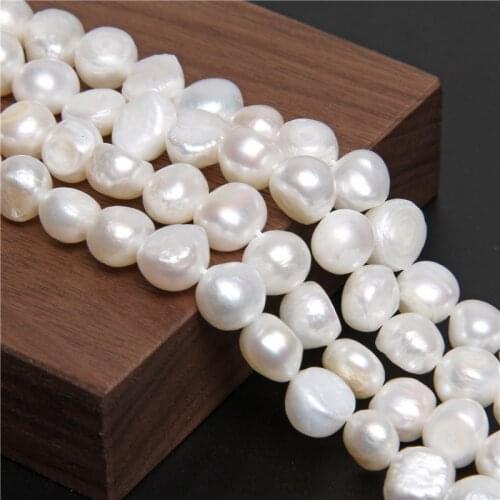 White Oval Strand Pearls Natural Freshwater Pearl Beads Various Size Cheap Pearl bead For Jewelry DIY Bracelet Necklace Earring
