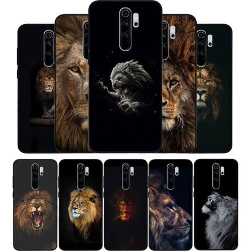 Lion black Silicone Phone Case For Redmi note 8 7 Pro S 8T for redmi 9 7A Cover