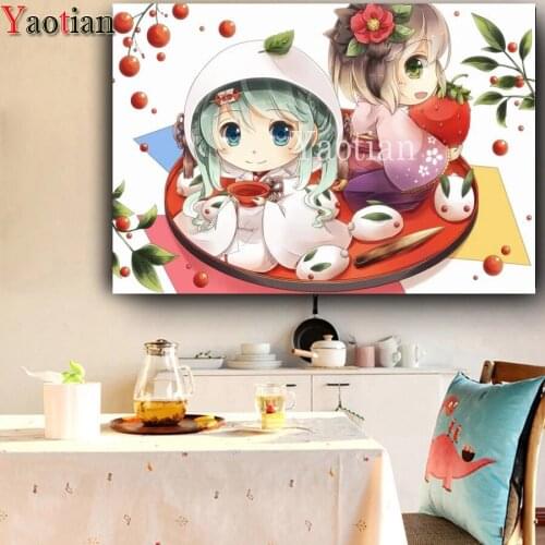 DIY 5D Full Diamond Painting Japan Anime Girls Cross Stitch Mosaic Diamond Embroidery full square round drill Rhinestone kits