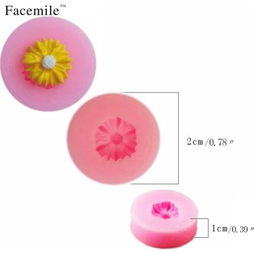 Facemile 1PCS Mini Flower For Border Silicone Mold Fondant Cake Decorating Tools Chocolate Candy Gumpaste Baking Mould