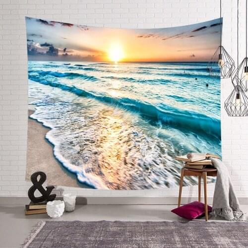 Tropical Beach Tapestry Northern Europe Style Starry Sky Tapestry Hippie Tapestry Bedroom Decoration Psychedelic Tapestry