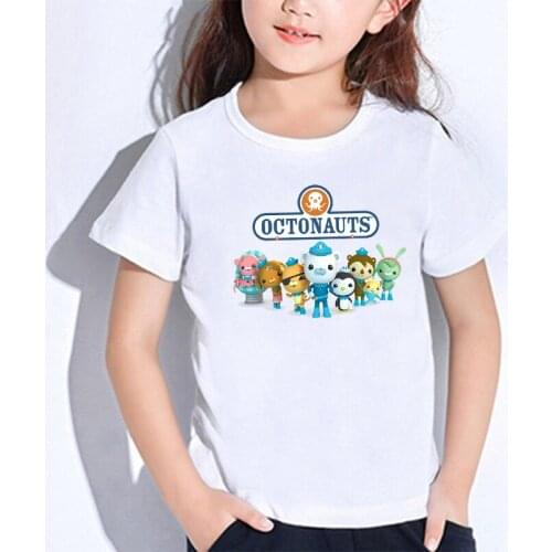 Kawaii Octonauts T-Shirt Kids Boys Girls Short Summer Sleeve Octonauts Casual Tshirt Loose Childrens Clothing Cute Tee Tops