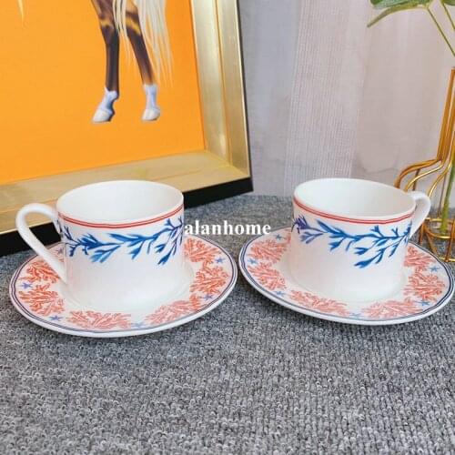 European style ceramic tea sets bone china coffee cups and saucers porcelain coffee set High-grade present