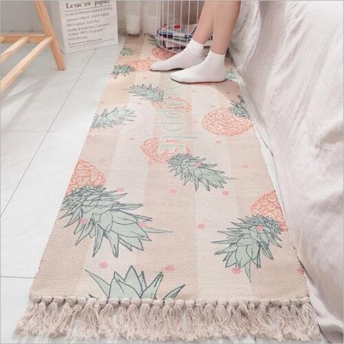 Bohemian Style Carpet Fashion Tassel Cotton Rug Hand Made Carpets For Living Room/Bedroom Blanket Multifunction Rug Bedspread