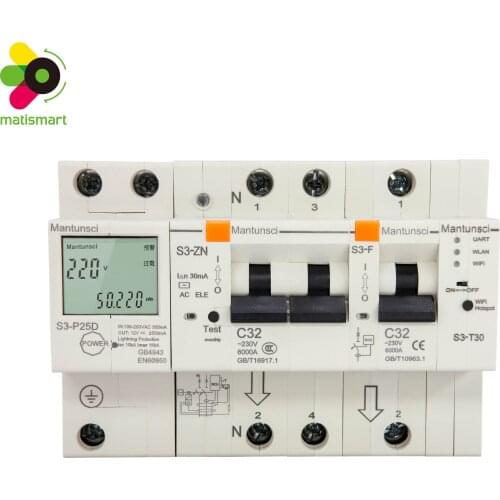 Matis MTS3 timer control 20a 32a 63a wifi circuit breaker for smarthome