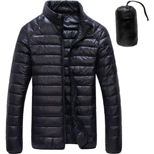 2020 Autumn Winter White Duck Downs Jacket Men Ultralight Portable Parkas Coat Casual Warm Windproof Jacket Male Outwear 5XL 6XL
